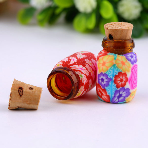 Mini Glass Lovely Floral Bottles