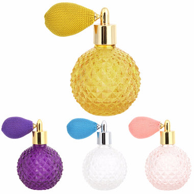 Diamond Lattice Round Glass Spray Bottle