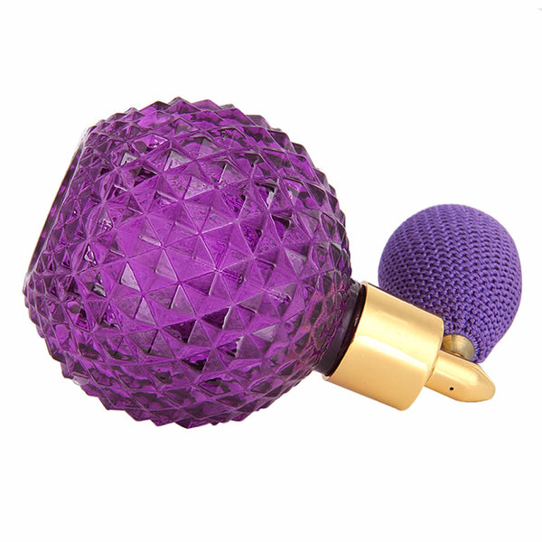 Diamond Lattice Round Glass Spray Bottle