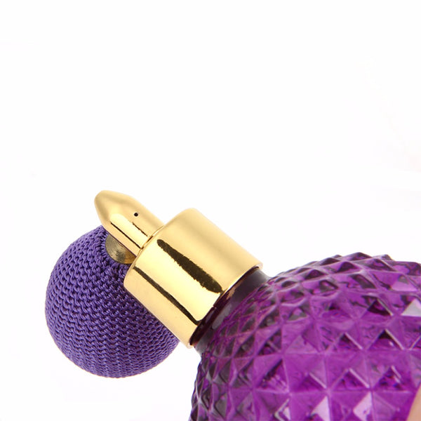 Diamond Lattice Round Glass Spray Bottle