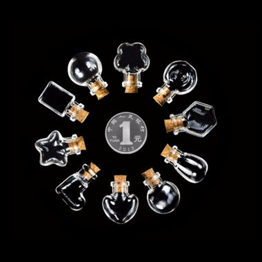 Tiny Clear Wishing Bottle Pendant