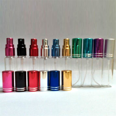 Mini Colored Lid Glass Atomizer Bottle