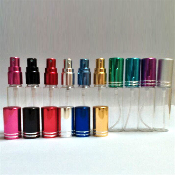 Mini Colored Lid Glass Atomizer Bottle